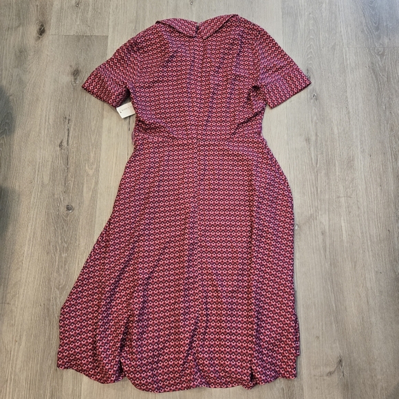 Alexia Admor Geometric Collared Midi Swing Dress NWT Womens Sz 8 - Picture 6 of 7